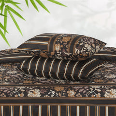 Floral Reversible Cotton Quilt Cover 6 Pcs Design 200 - Nishat Creative Store