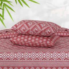 Floral Reversible Cotton Quilt Cover 6 Pcs Design 203 - Nishat Creative Store