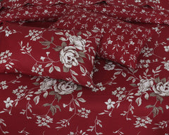 Floral Reversible Cotton Quilt Cover 6 Pcs Design 205 - Nishat Creative Store