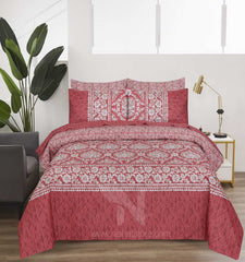 Floral Reversible Cotton Quilt Cover 6 Pcs Design 207 - Nishat Creative Store