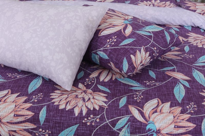 Floral Reversible Cotton Quilt Cover Set 6 Pcs Designs 195 - Nishat Creative Store