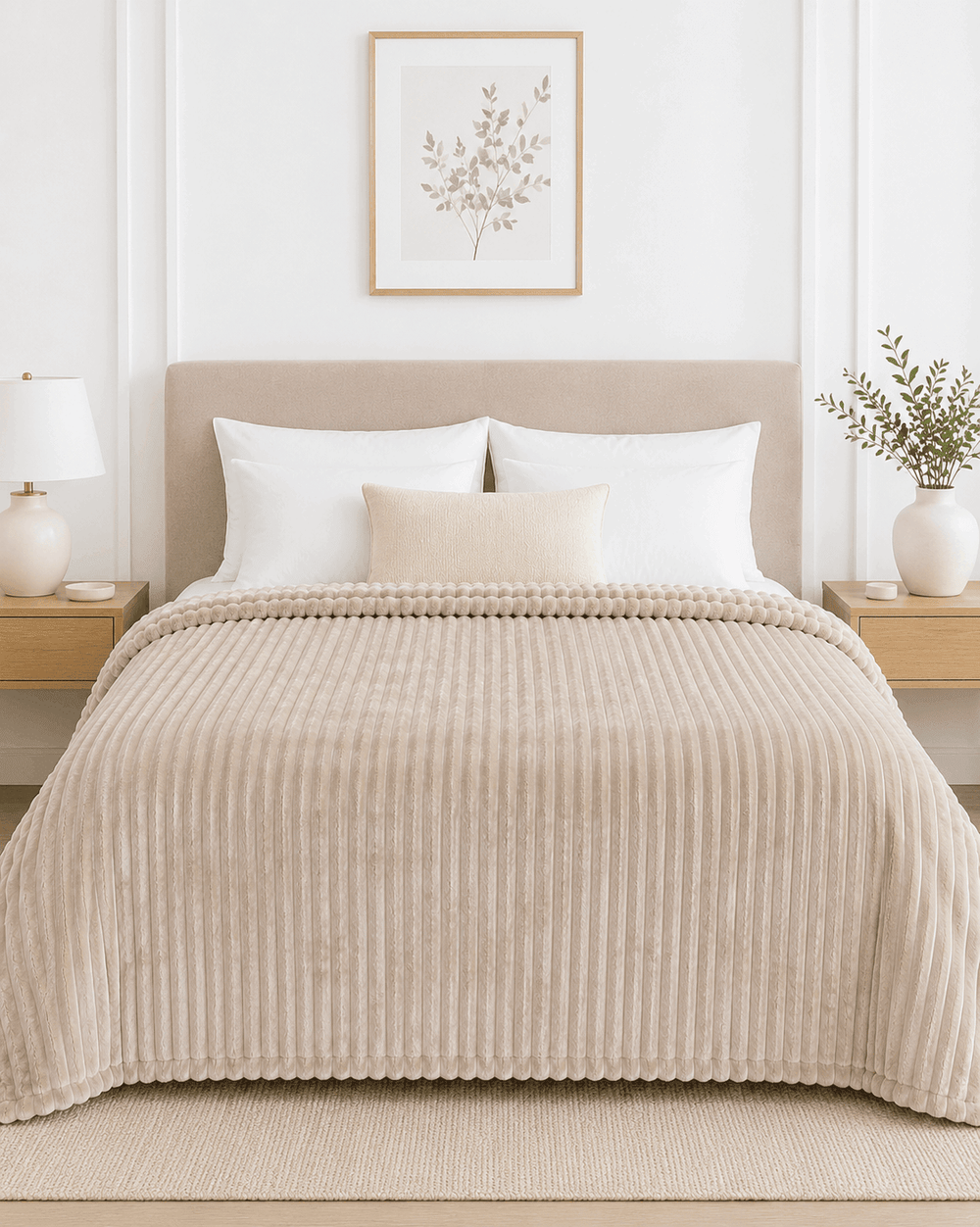 Fluffy Stripe Ac Blanket Double NCS 206 - Nishat Creative Store