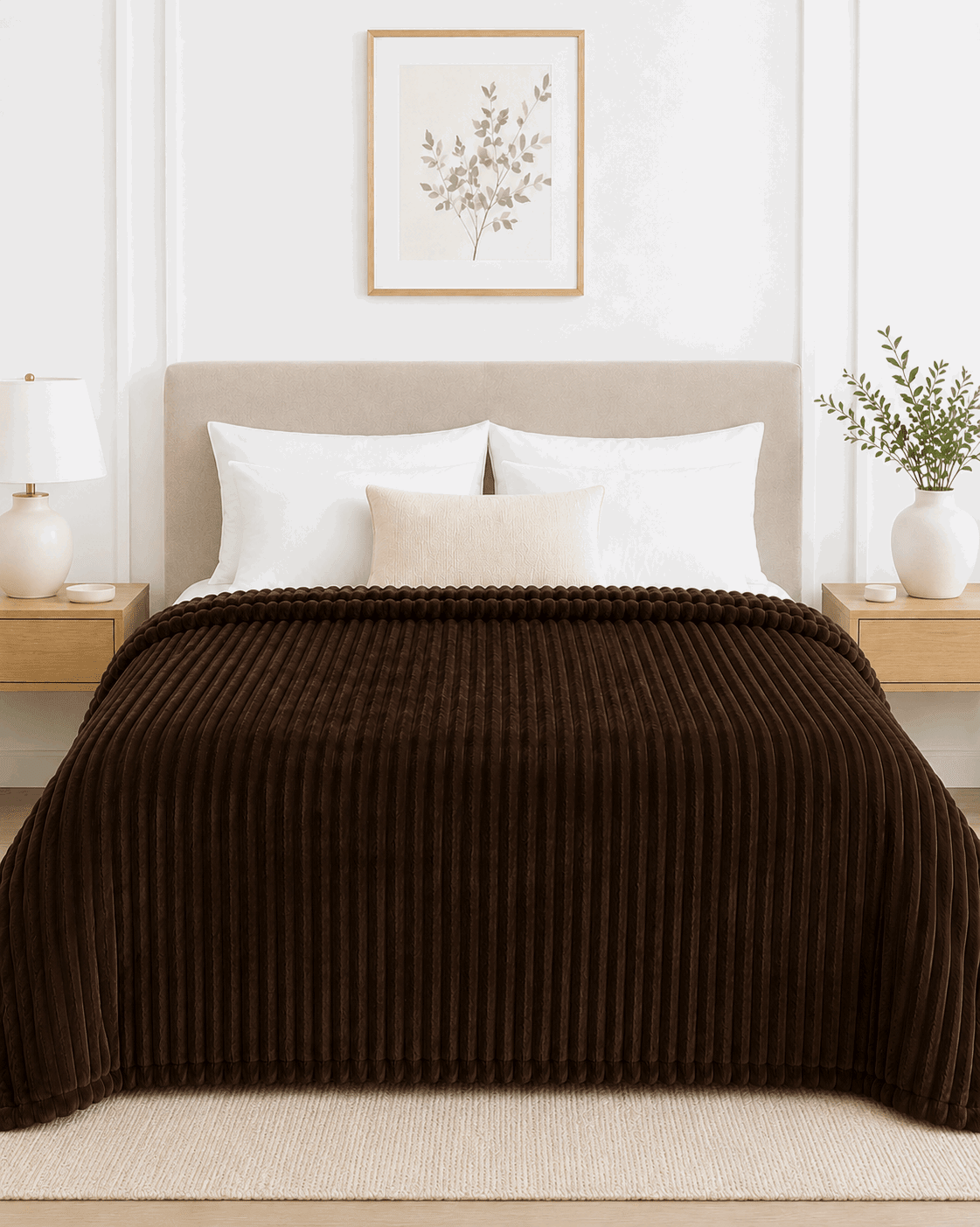 Fluffy Stripe Ac Blanket Double NCS 207 - Nishat Creative Store