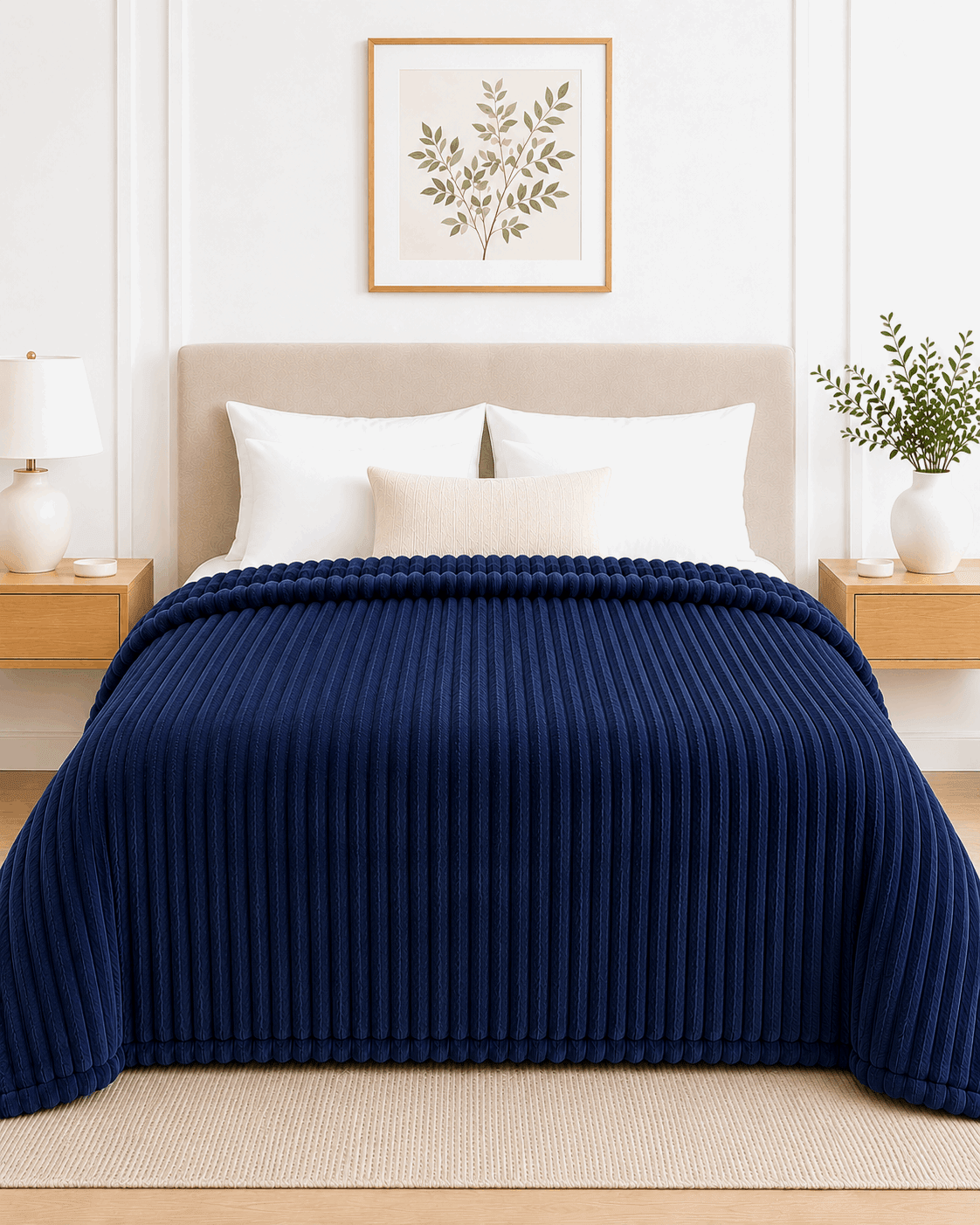 Fluffy Stripe Ac Blanket Double NCS 208 - Nishat Creative Store
