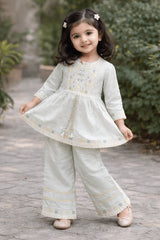Girl Embroidery Fancy Suit 2Pcs