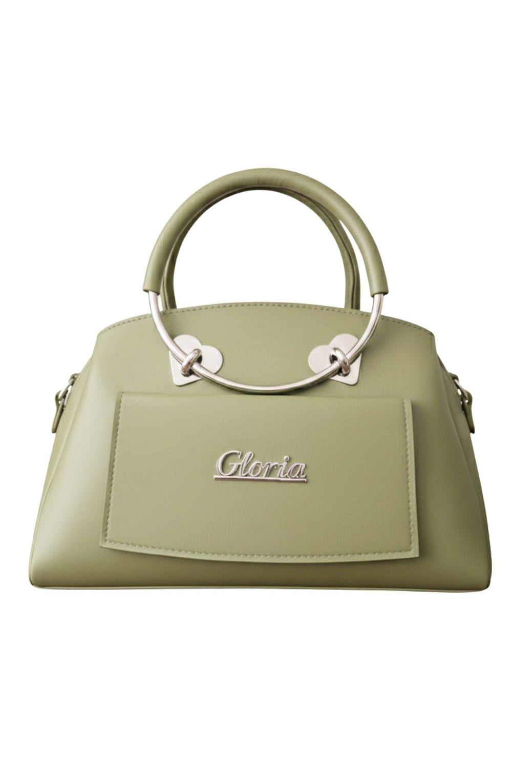Gloria Heart-Accent Green Top-Handle Handbag - Nishat Creative Store