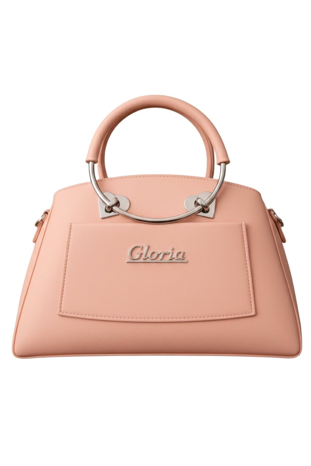 Gloria Heart-Accent Pink Top-Handle Handbag - Nishat Creative Store