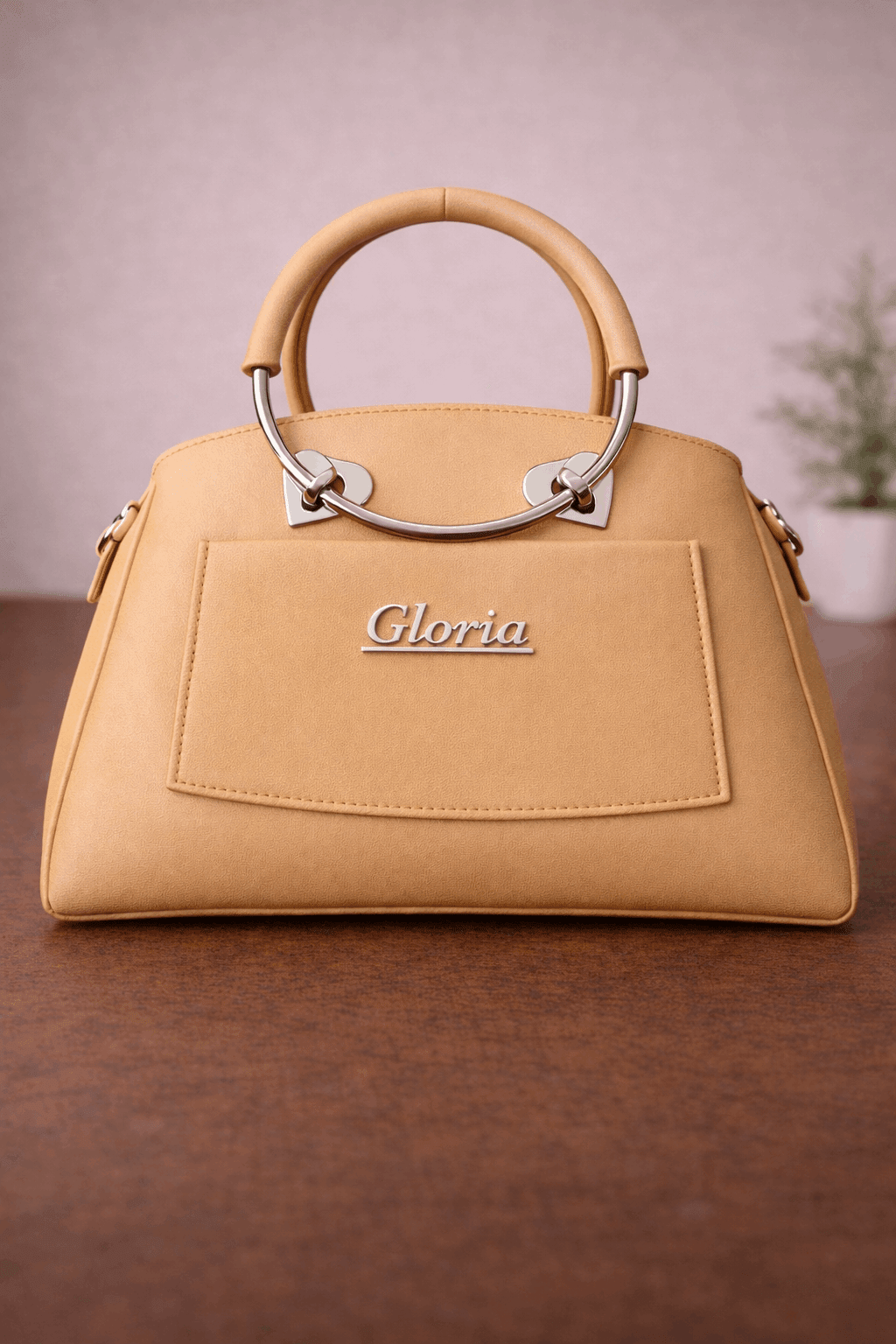 Gloria Heart-Accent Sand Top-Handle Handbag - Nishat Creative Store