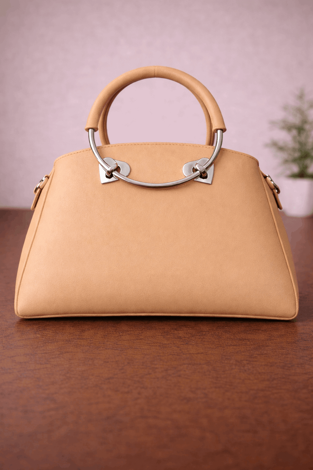 Gloria Heart-Accent Sand Top-Handle Handbag - Nishat Creative Store