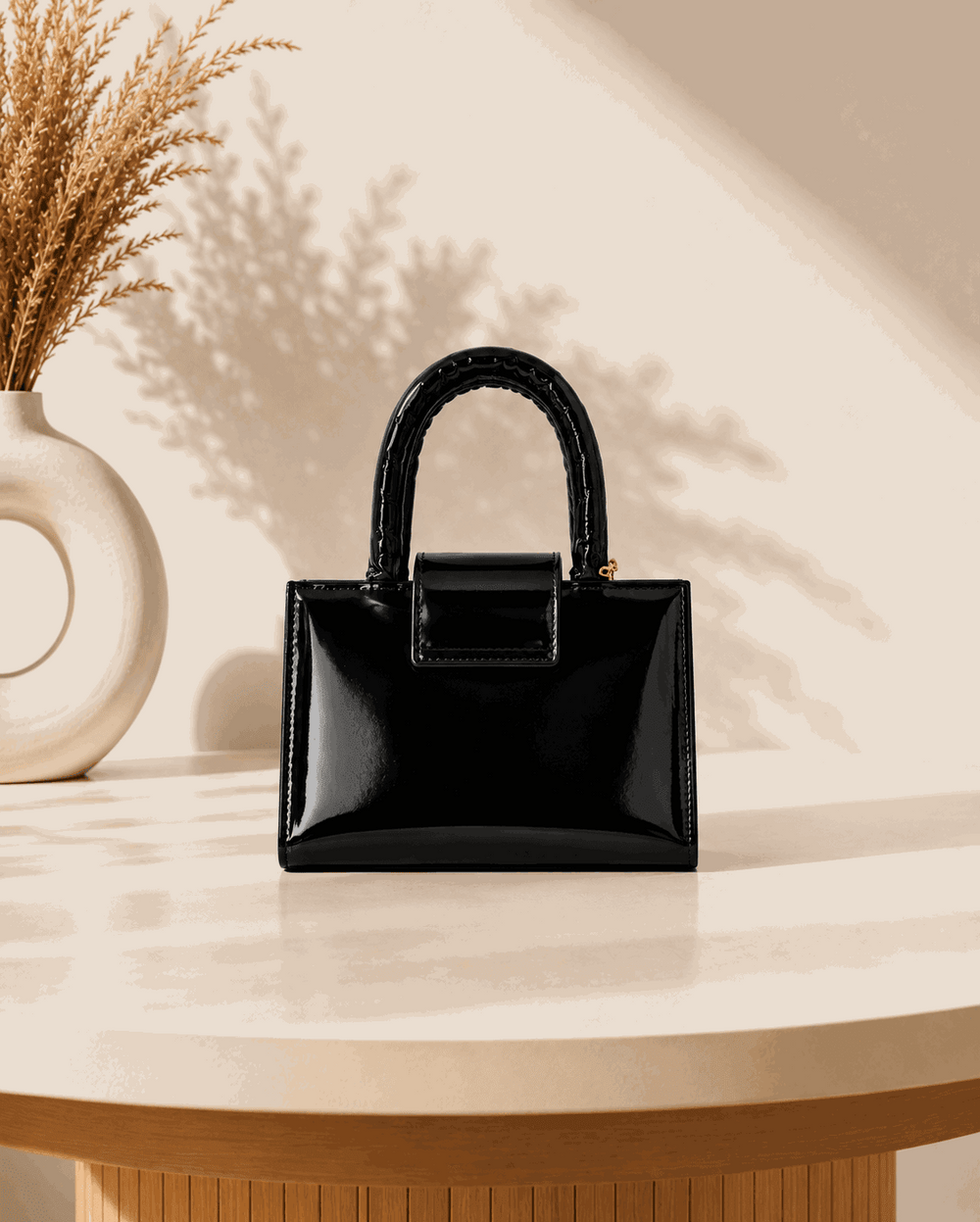 Glossy Charm Top Handle Bag - Nishat Creative Store