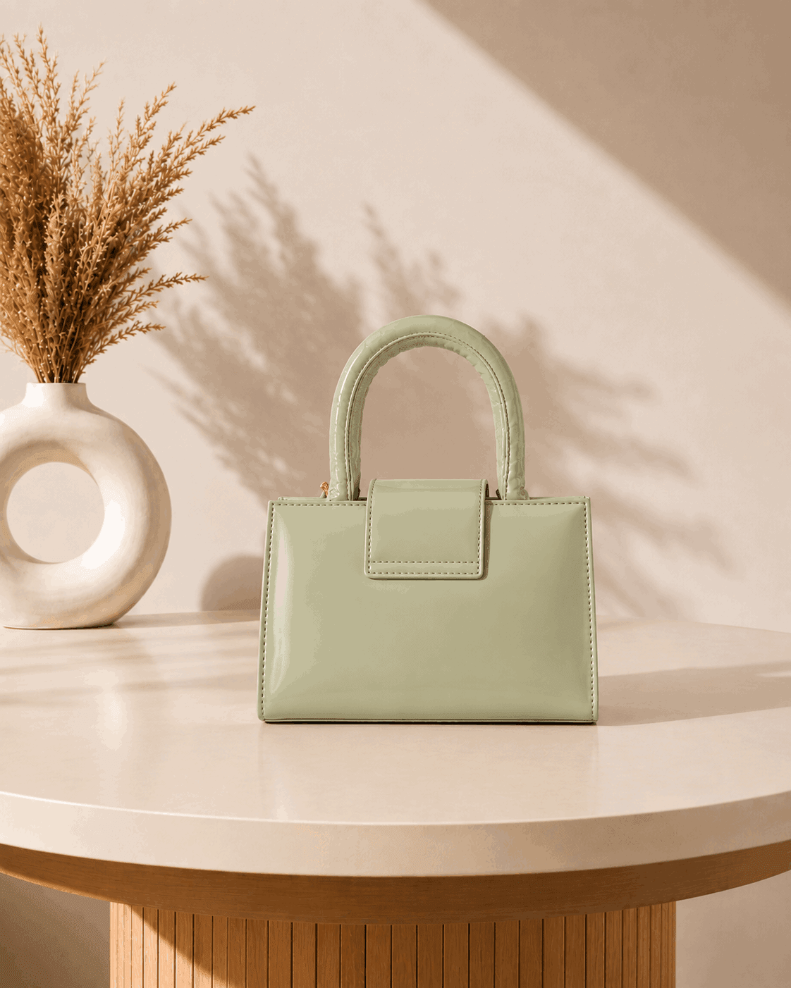 Glossy Charm Top Handle Bag - Nishat Creative Store