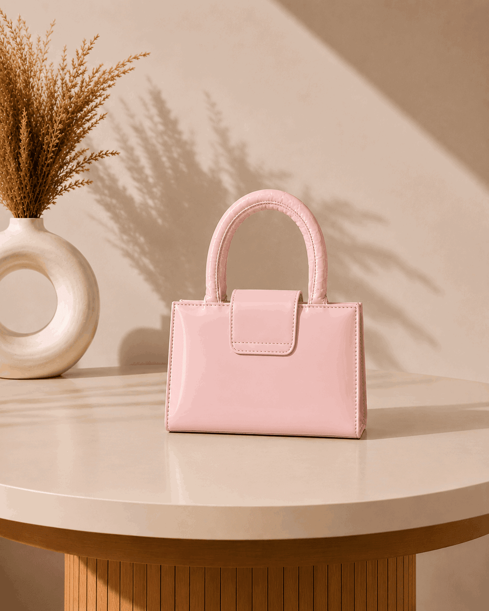 Glossy Charm Top Handle Bag - Nishat Creative Store