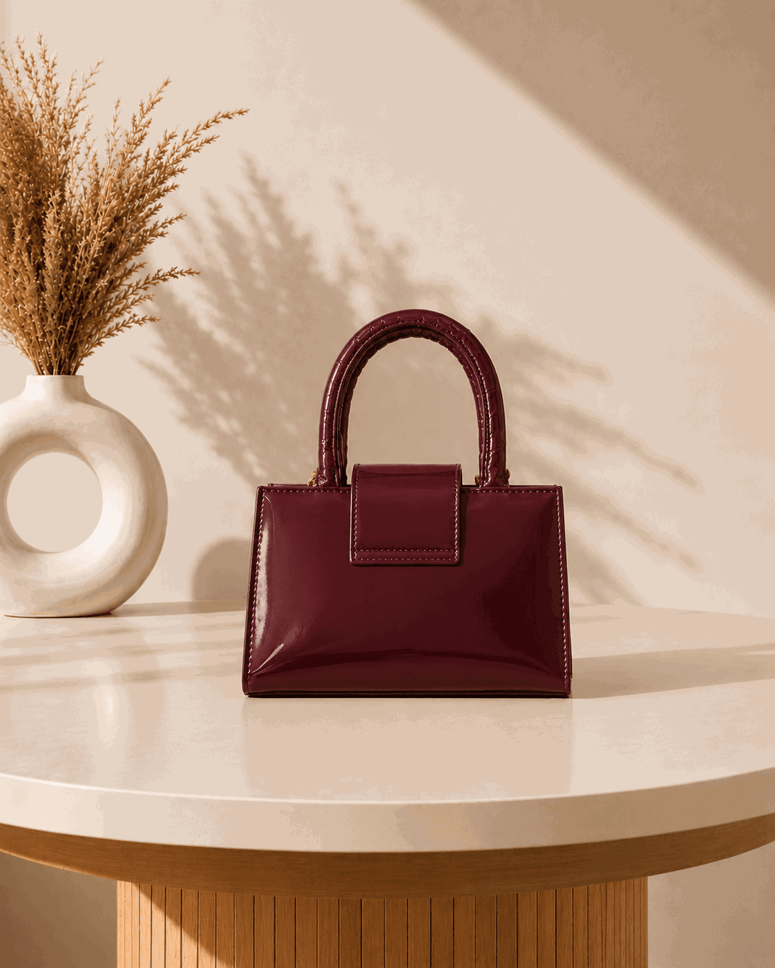 Glossy Charm Top Handle Bag - Nishat Creative Store