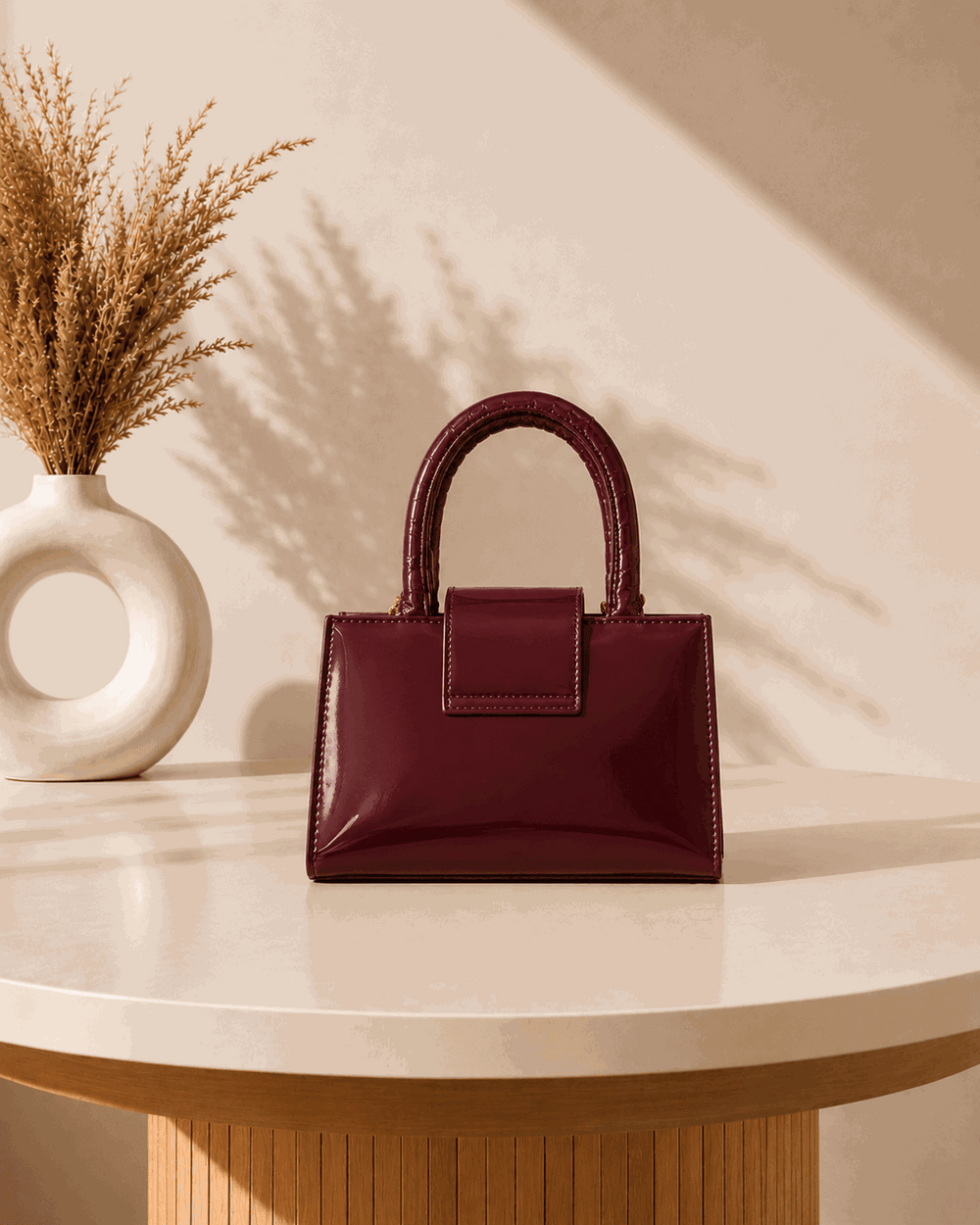 Glossy Charm Top Handle Bag - Nishat Creative Store
