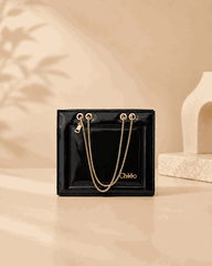 Glossy Tote Bag with Gold Chain - Nishat Creative Store