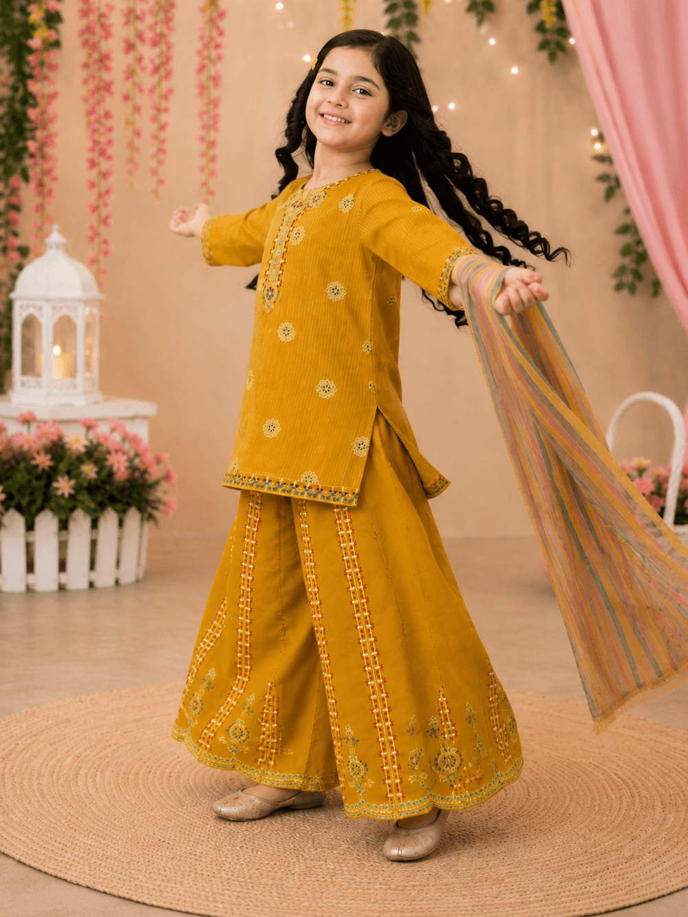 Golden Charm Embroidered Suit