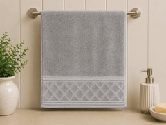 Gray Diamond Weave Bath Towel - Nishat Creative Store