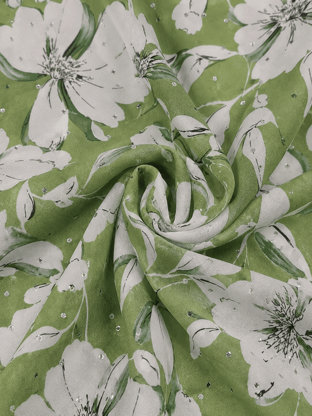 Green Floral Printed Shirt - Nishat Creative Store