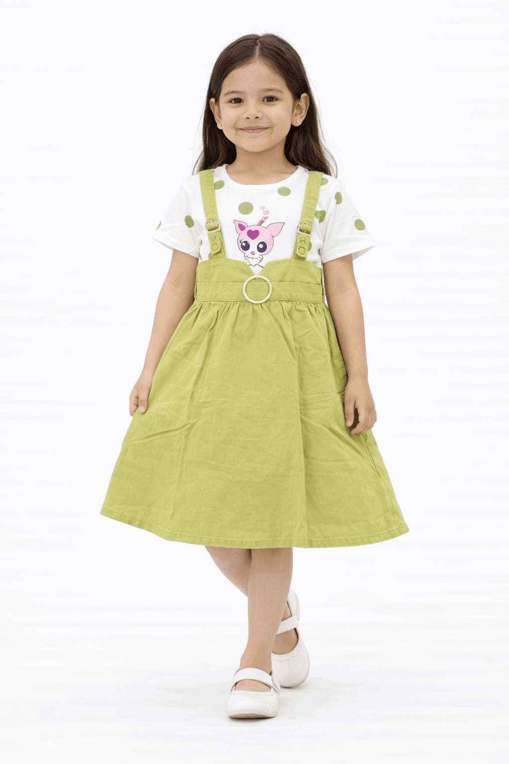 Green Labubu Blossom Dress