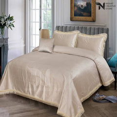 Heavy Velvet & Leather Bed Sheet Set – 4 Pcs Design 547 - Nishat Creative Store