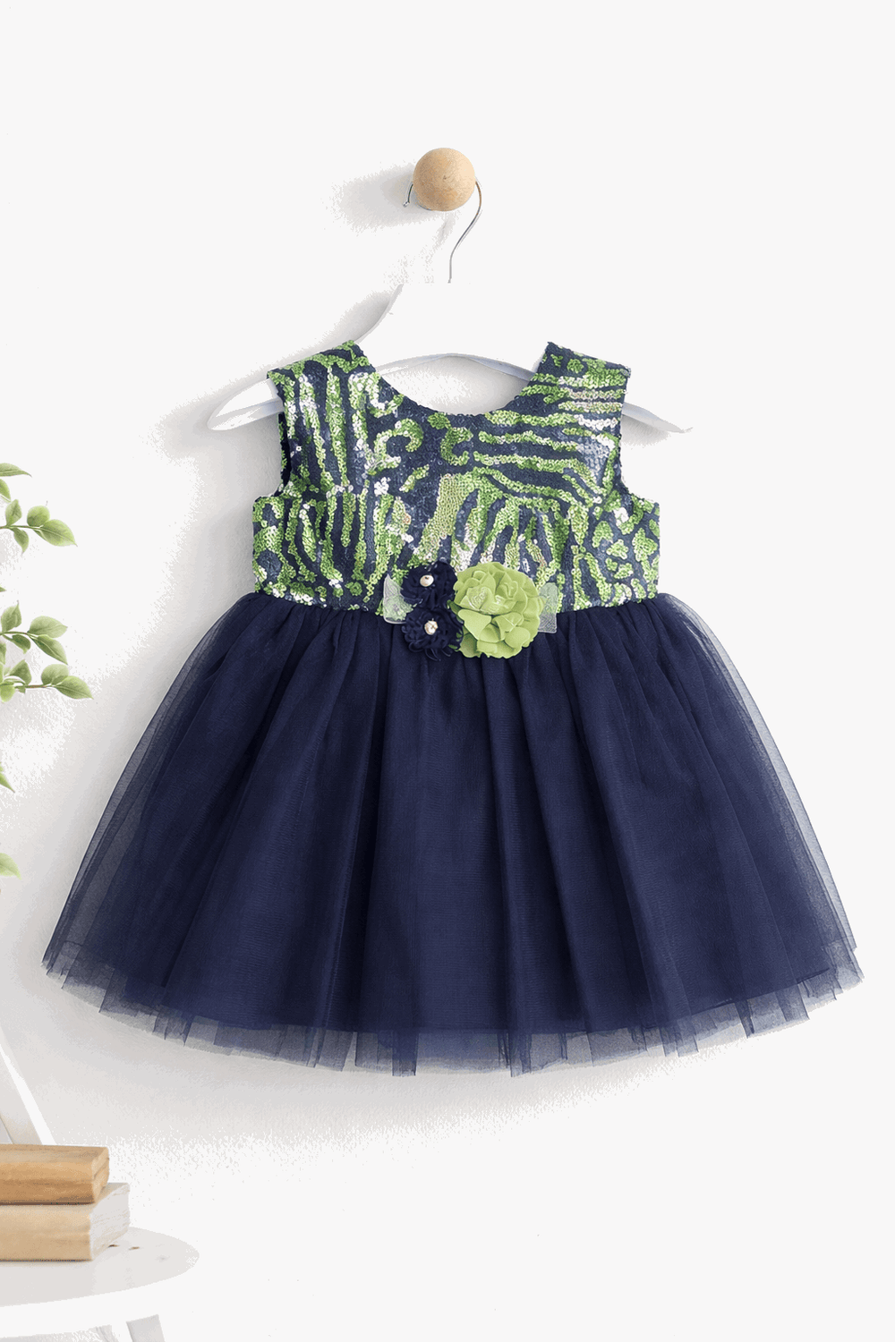 Infant Girls Net Fancy Frock 3 Pcs