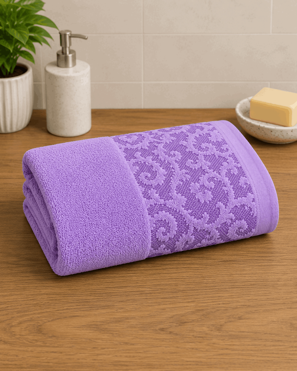 Jauqard Dyed Cotton Hand Towel (Pack of 2) - Nishat Creative Store