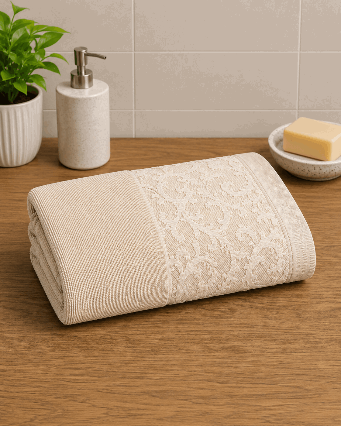 Jauqard Dyed Cotton Hand Towel (Pack of 2) - Nishat Creative Store