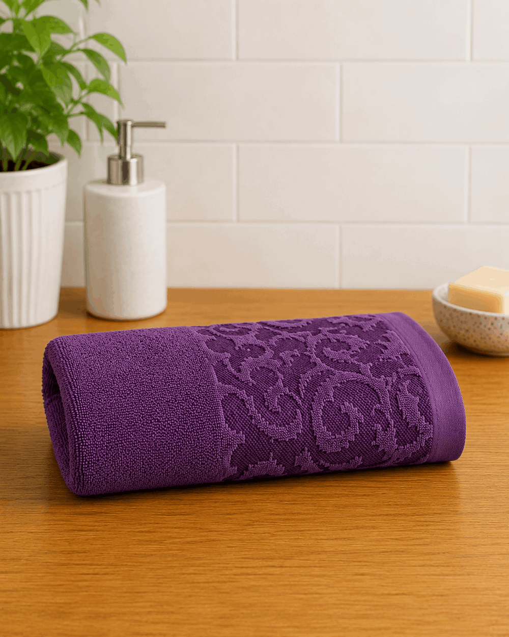 Jauqard Dyed Cotton Hand Towel (Pack of 2) - Nishat Creative Store