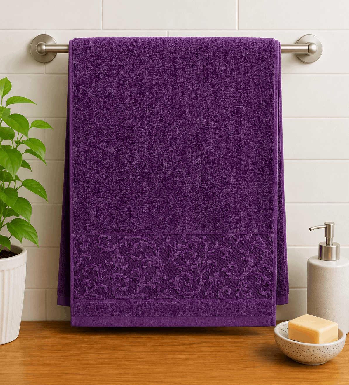 Jauqard Dyed Cotton Hand Towel (Pack of 2) - Nishat Creative Store