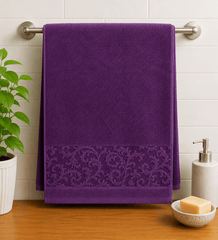 Jauqard Dyed Cotton Hand Towel (Pack of 2) - Nishat Creative Store