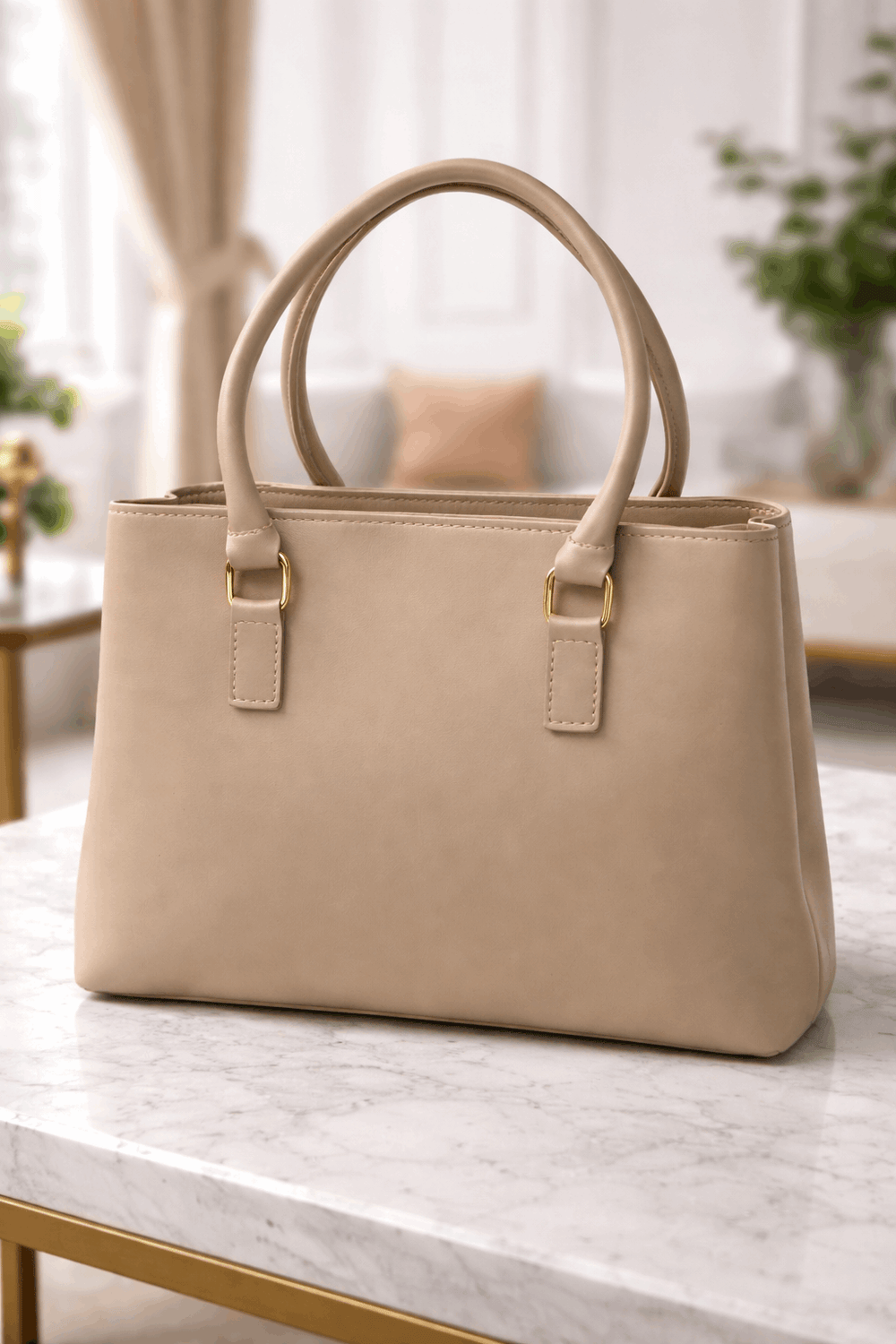 Jimmy Choo Elegant Pleated Leather – Handbag with Gold-Tone Accents - Nishat Creative Store