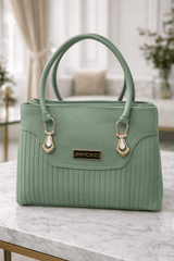 Jimmy Choo Pleated Leather Handbag with Gold-Tone Accents Green - Nishat Creative Store