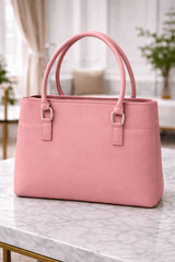 Jimmy Choo Pleated Leather Handbag with Gold-Tone Accents Pink - Nishat Creative Store