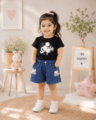 Kiddiesco Happy Bloom Black Outfit