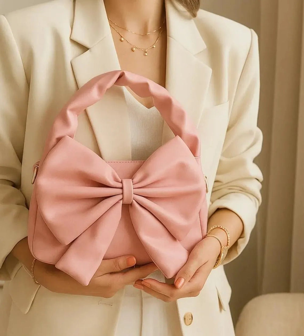 Korean Style Bowknot Leather Handbag - Nishat Creative Store