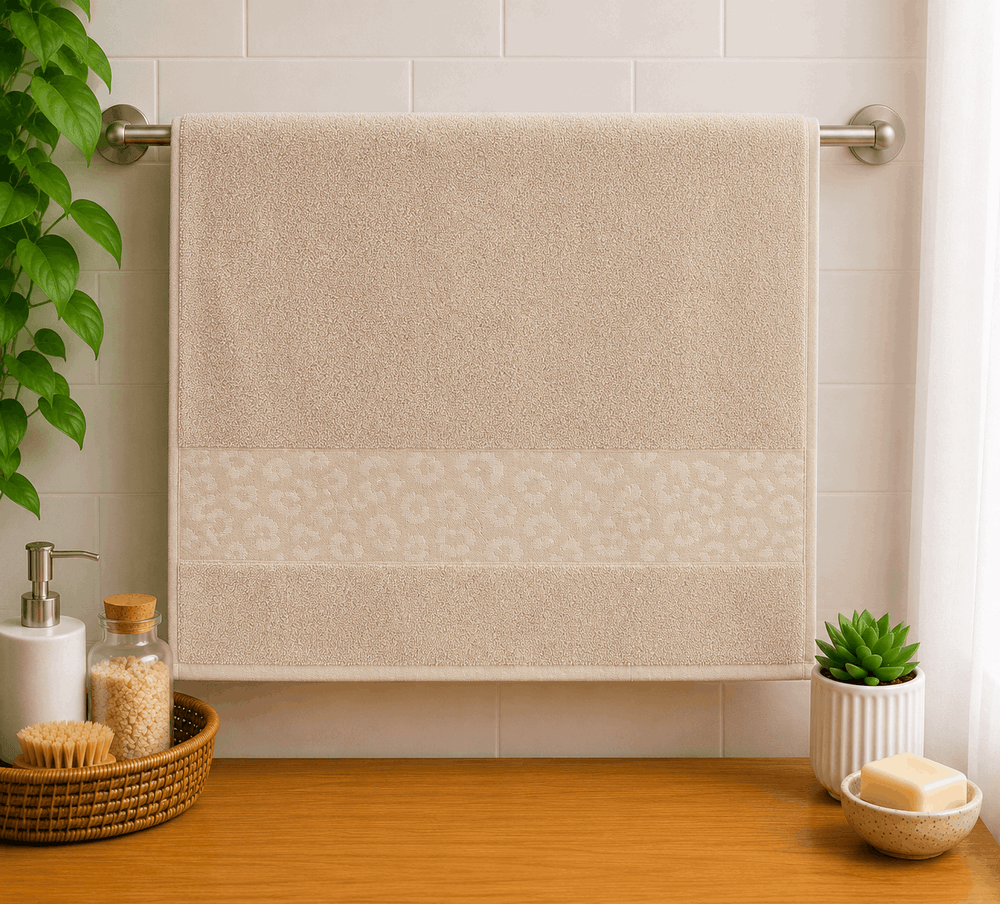 Leopard Border Cotton Hand Towel (Pack of 2) - Nishat Creative Store