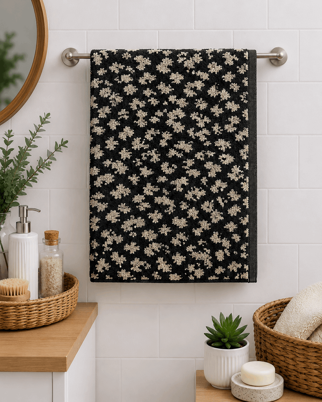 Leopard Print Cotton Hand Towel (Pack of 2) - Nishat Creative Store