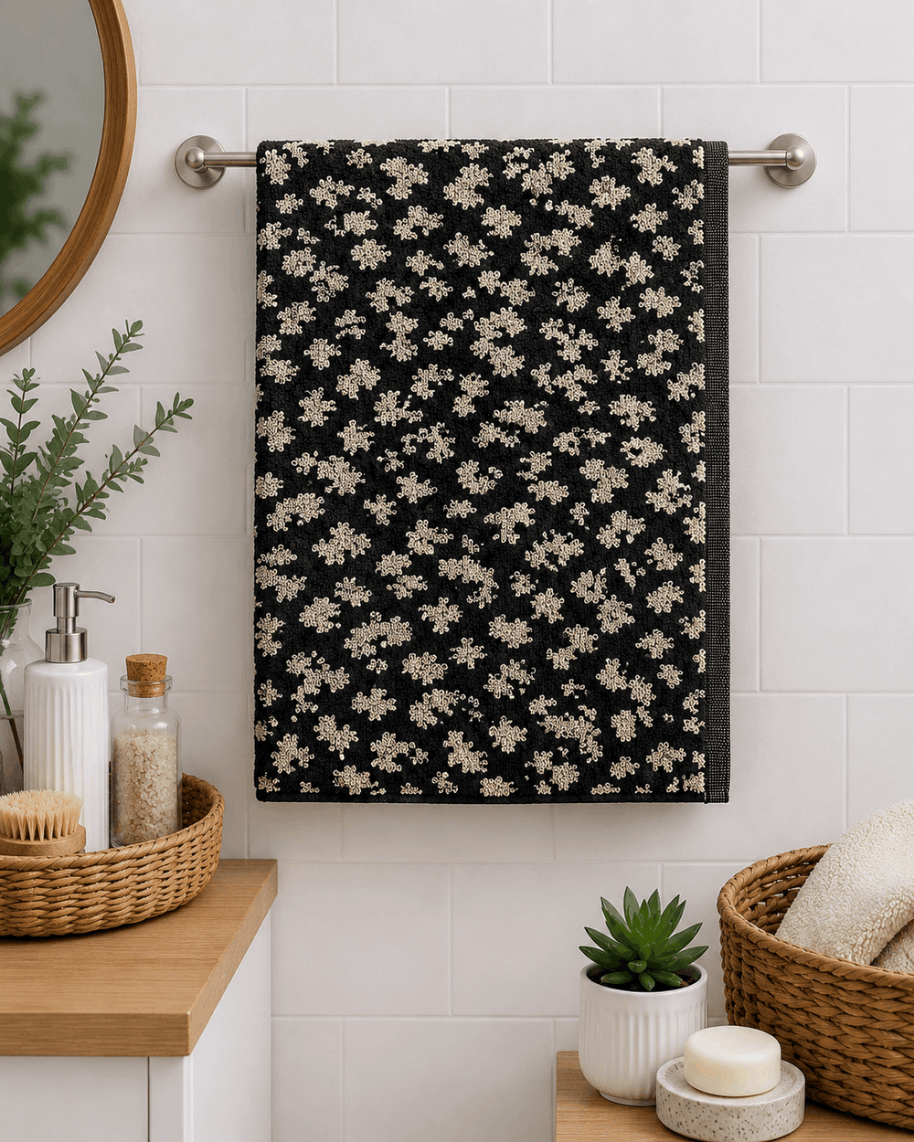 Leopard Print Cotton Hand Towel (Pack of 2) - Nishat Creative Store