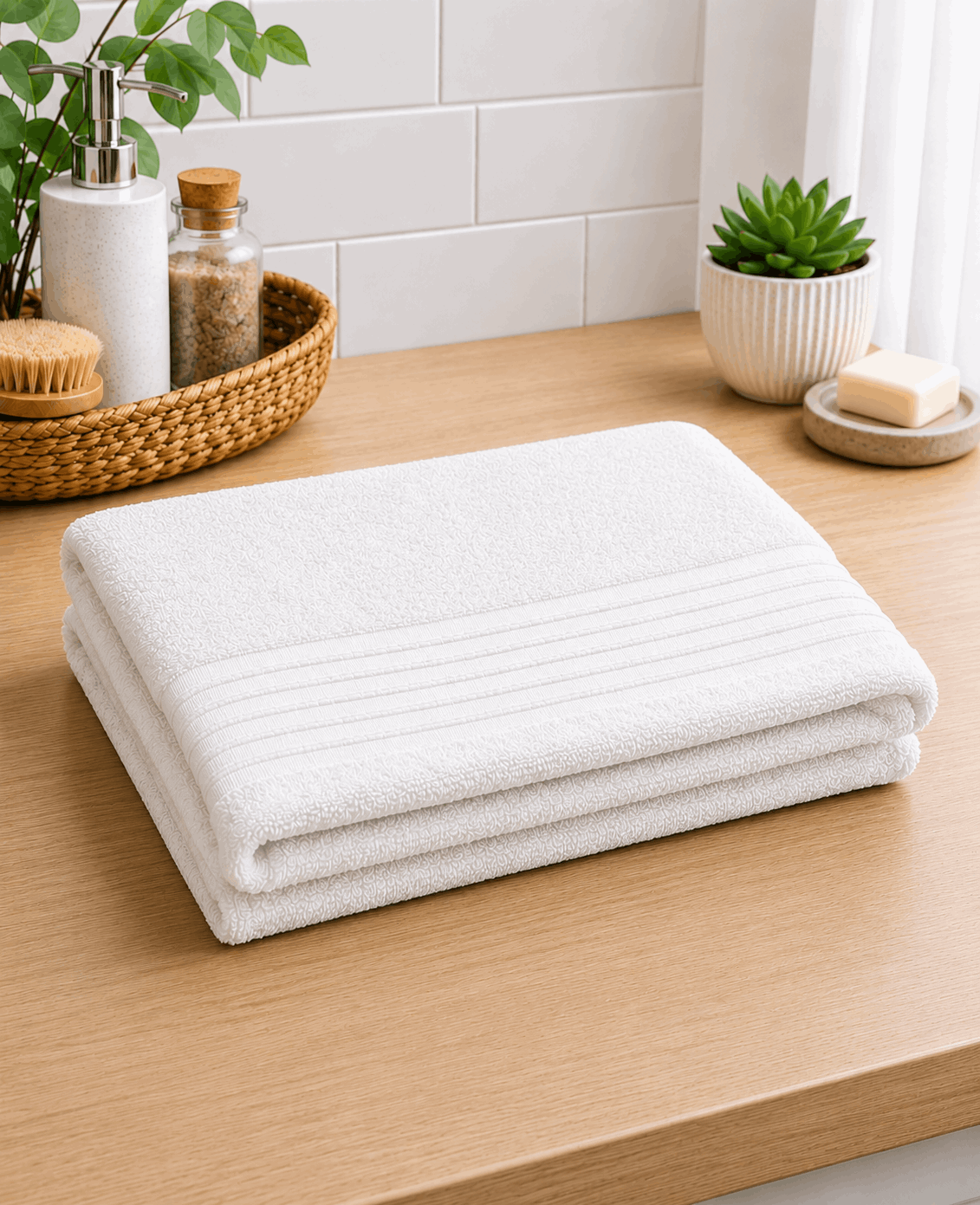 Linear Border Bath Towel - Nishat Creative Store