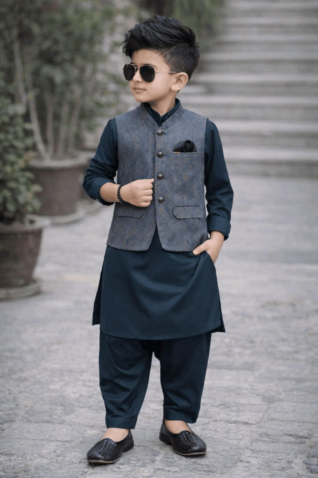 Little Prince Waistcoat Shalwar Suit - Nishat Creative Store