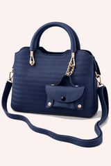 Modern Blue Satchel with Detachable Mini Pouch - Nishat Creative Store