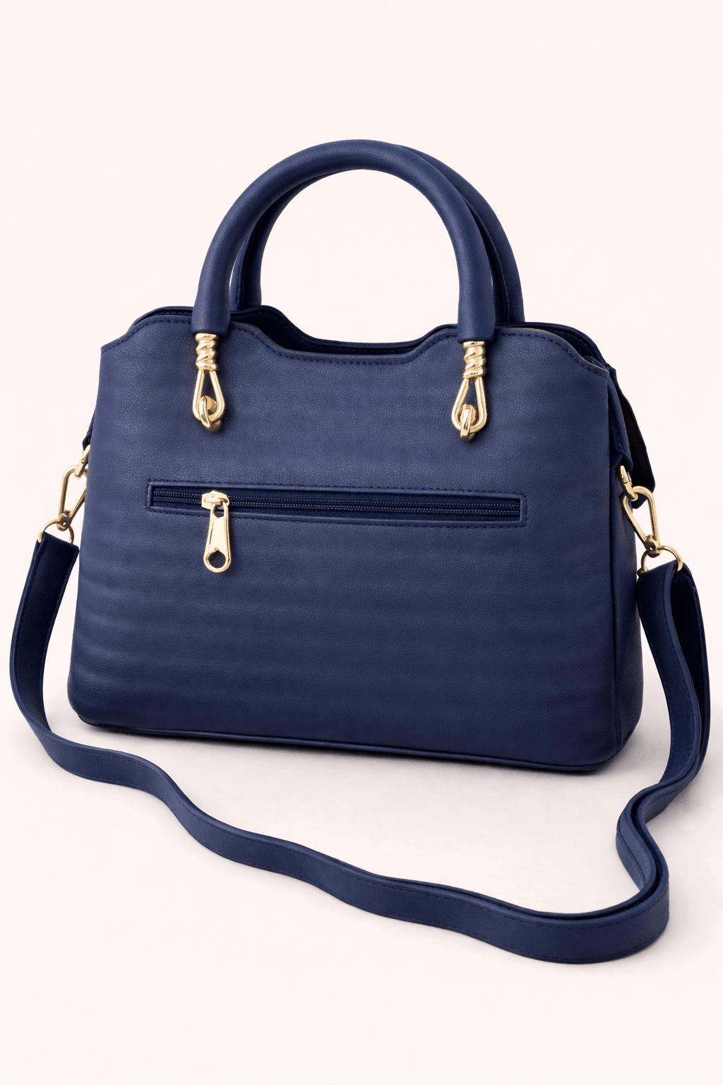 Modern Blue Satchel with Detachable Mini Pouch - Nishat Creative Store