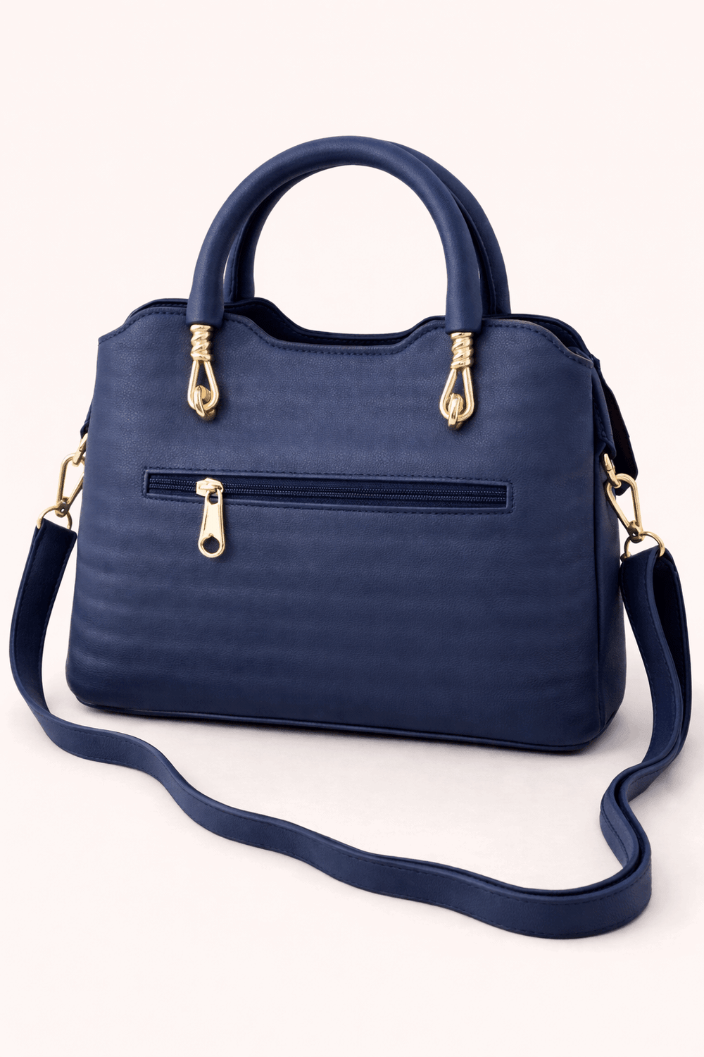 Modern Blue Satchel with Detachable Mini Pouch - Nishat Creative Store