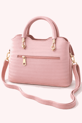 Modern Pink Satchel with Detachable Mini Pouch - Nishat Creative Store