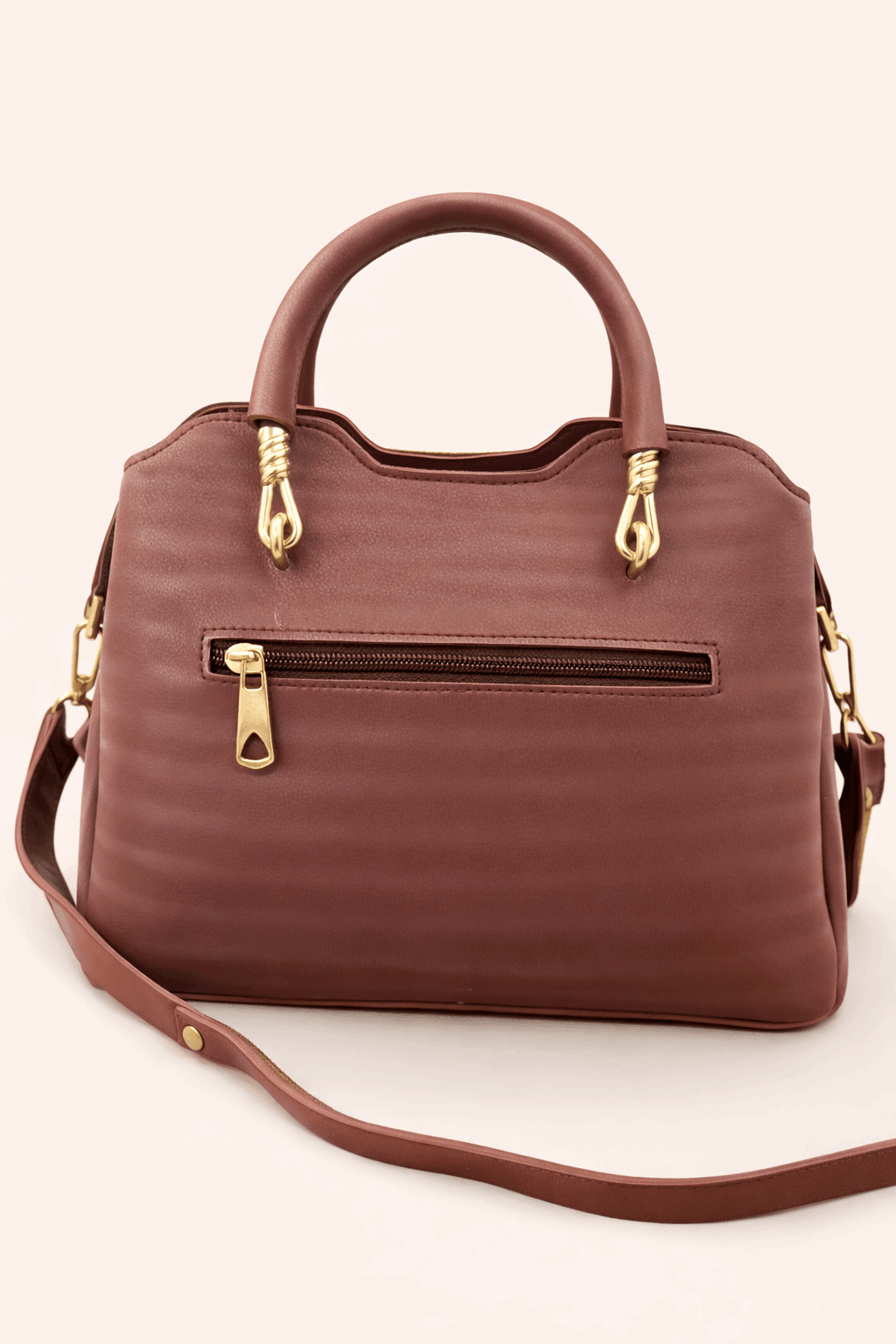 Modern Wine Red Satchel with Detachable Mini Pouch - Nishat Creative Store