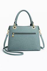 Montana West Vegan Leather Multi-Tone Handbag Aqua - Nishat Creative Store