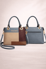 Montana West Vegan Leather Multi-Tone Handbag Gray - Nishat Creative Store