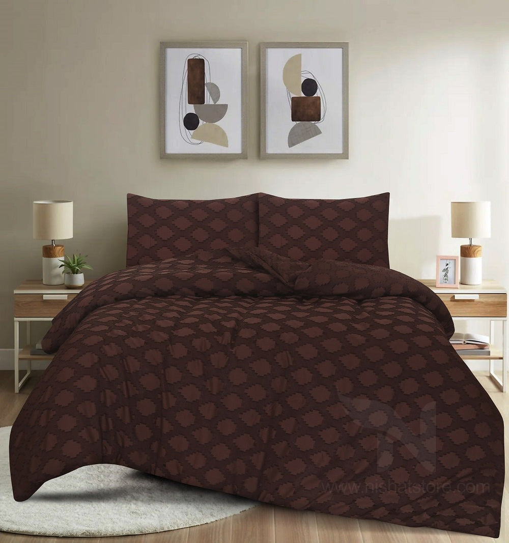 Motif Jacquard Quilt Cover 3 Pcs #269 - Nishat Creative Store