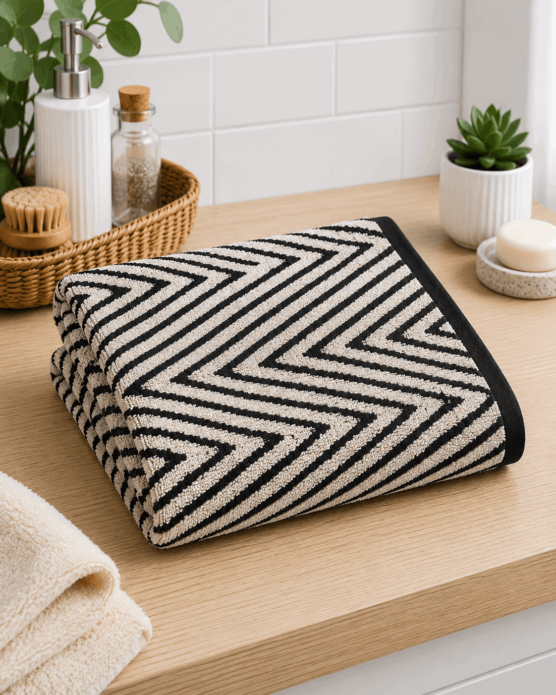 Nordic Style Pattern Hand Towel (Pack of 2) - Nishat Creative Store