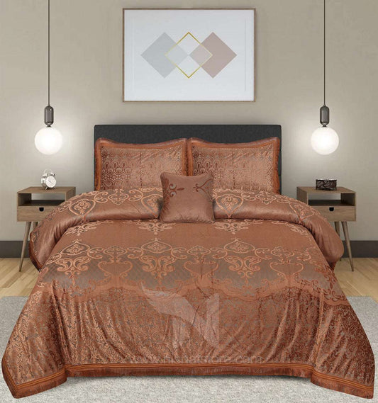 Palachi Velvet Bed Sheet Set – 4 Pcs DS 567 - Nishat Creative Store